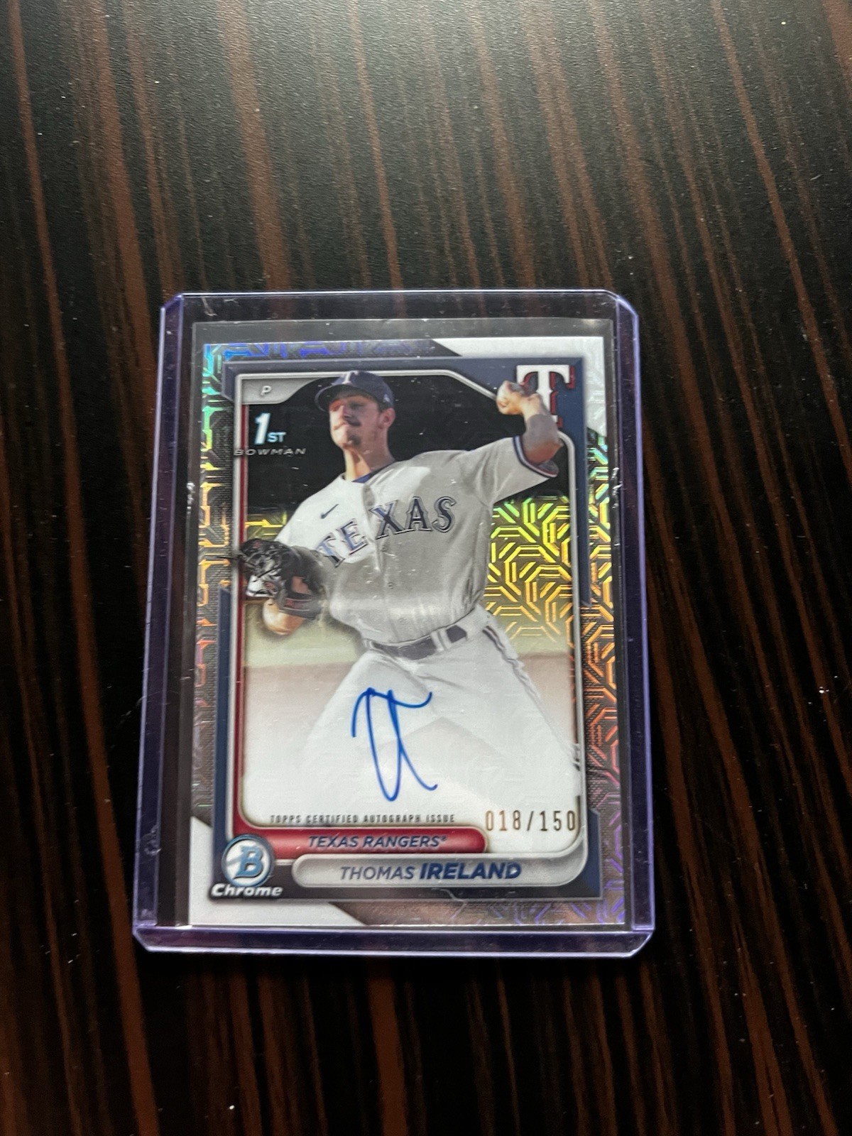 2024 Bowman Chrome 1st Choice /150 Auto Thomas Ireland Refractor #CPA