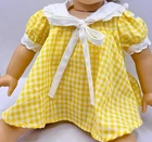 Vintage Cabbage Patch Kids & Other Doll Clothes ~ Yellow Gingham Dress, Pink Pjs