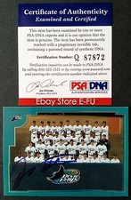 #1 2001 Topps JOSH HAMILTON Signed Tampa Bay Rays Team Card PSA/DNA COA Auto