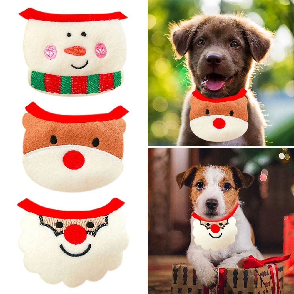 Pet Cat Triangular Bandage Christmas Dog Bandana Bibs Neckerchief