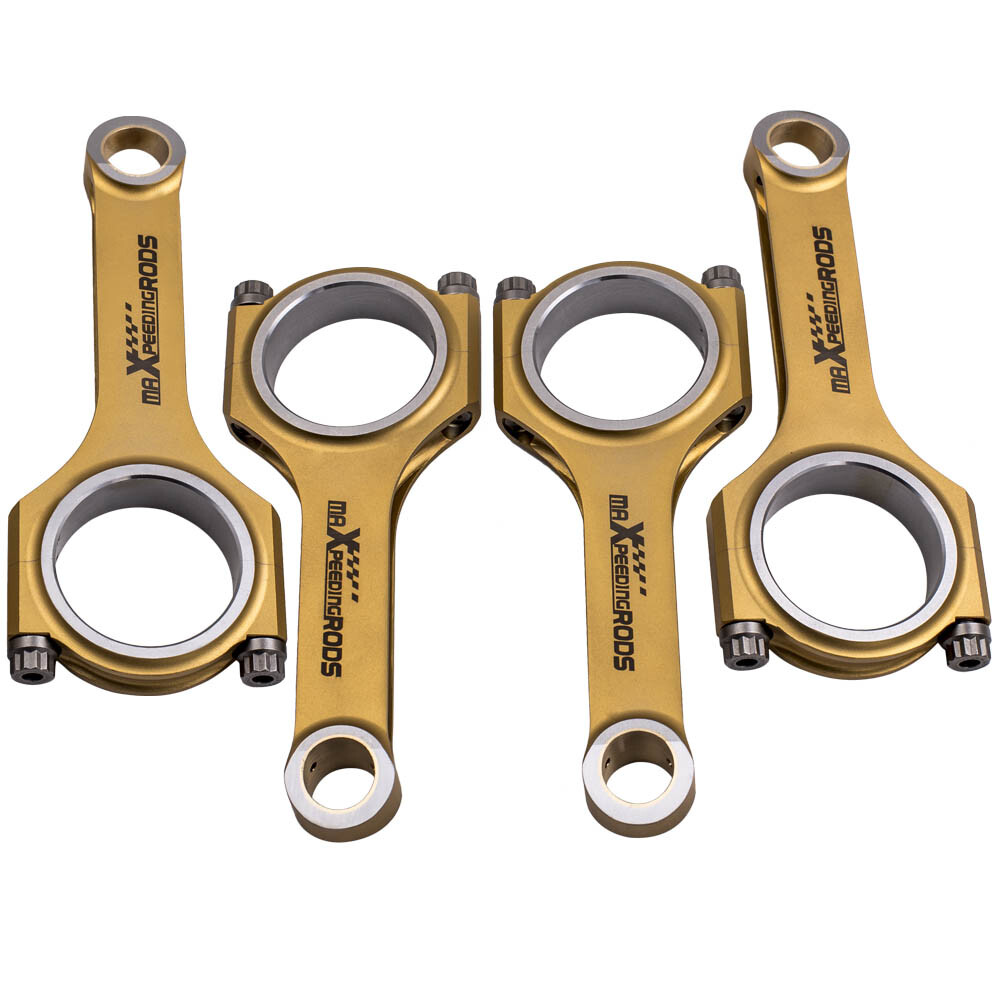 Jeu de 4 Bielles Forgées EN24 Titanisées 144mm pour Moteur VAG 1.8T 20V