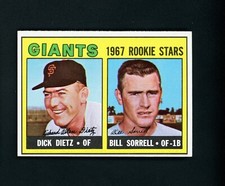 1967 Topps Giants Rookie Stars - Dick Dietz, Bill Sorrell #341 NM-MT+