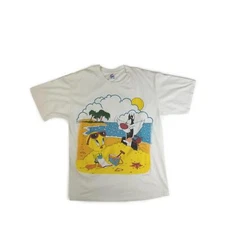 Vintage 1995 Warner Bros Beach Tee Shirt