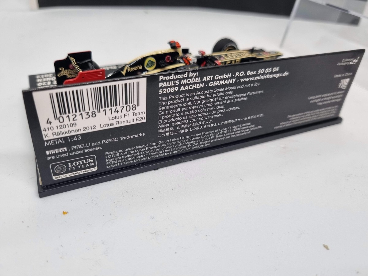 Lotus Renault E20 Bahrain Gp 2012 Raikkonen Minichamps F1 1/43