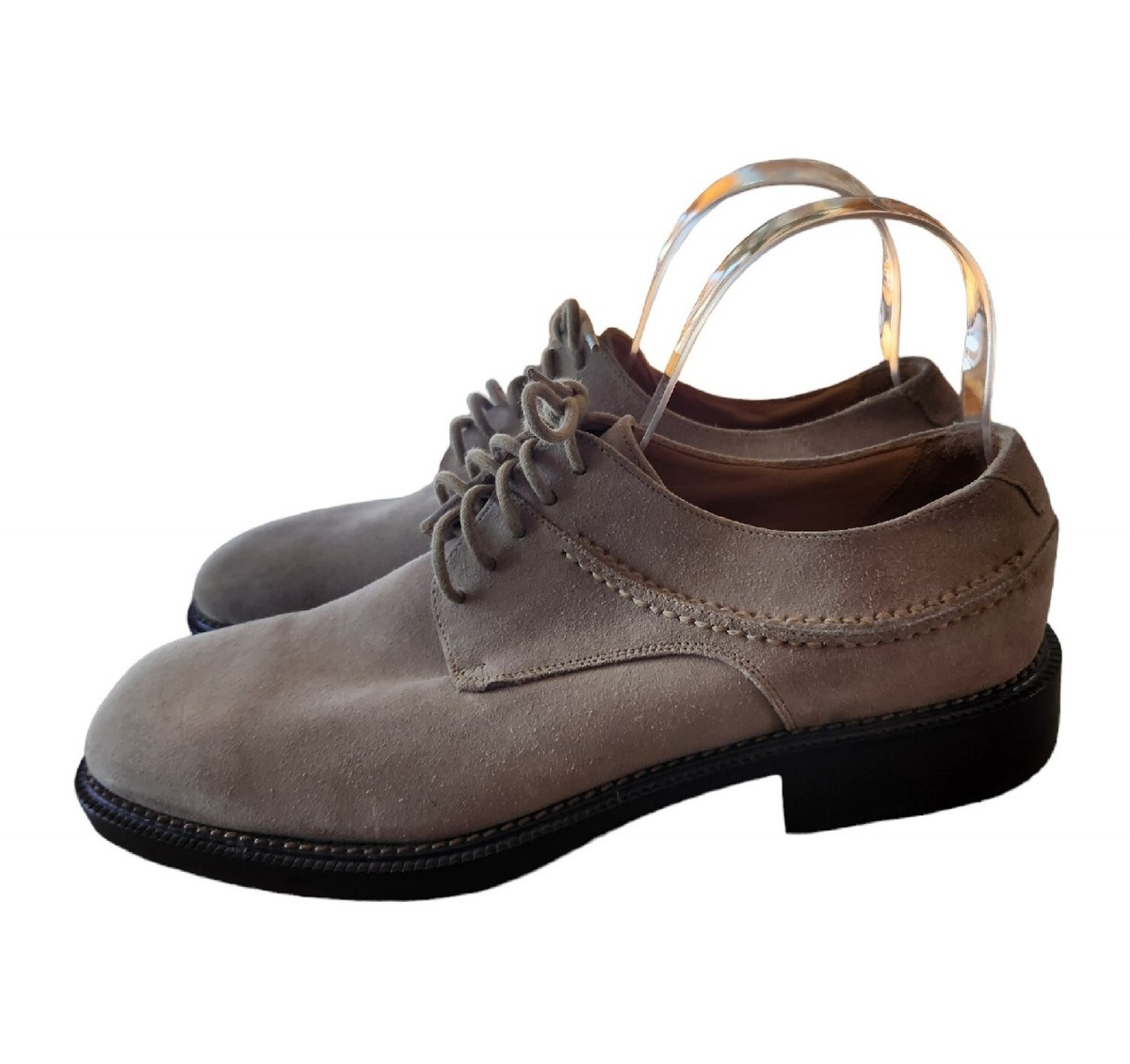 Cole Haan Suede Leather Tan Lace Country Dress Shoes Oxfords 