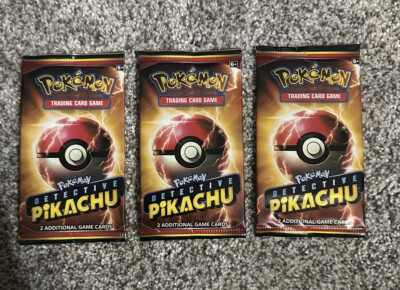 POKEMON DETECTIVE PIKACHU 2 CARD BOOSTER PACKS 3 PACKS FACTORY SEALED * 3 PACKS*
