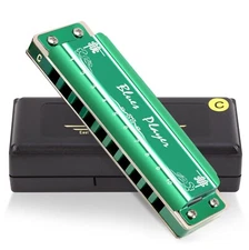 EASTTOP Upgrade Diatonic Blues Harmonica 10Hole Diatonic Mouth Organ PR020 Gift
