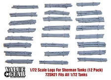 1/72 Logs For Sherman Tanks (12 Pack - 24 pieces) - Value Gear Resin Stowage