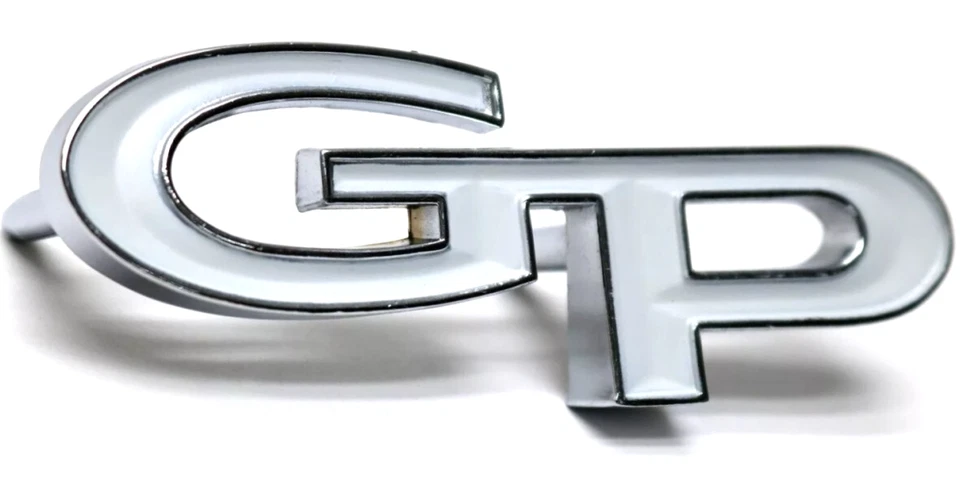 Emblema de placa de porta-malas GP para modelos Pontiac Grand Prix 1967-1968 fabricados nos EUA - Imagem 4 de 4