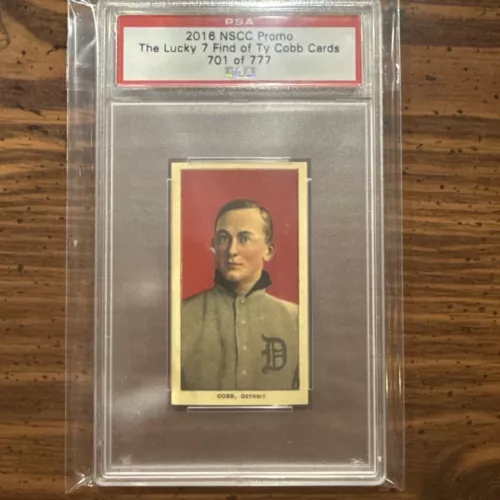 2016 NSCC Promo The Lucky 7 Find Of Ty Cobb Cards PSA 701 Of 777