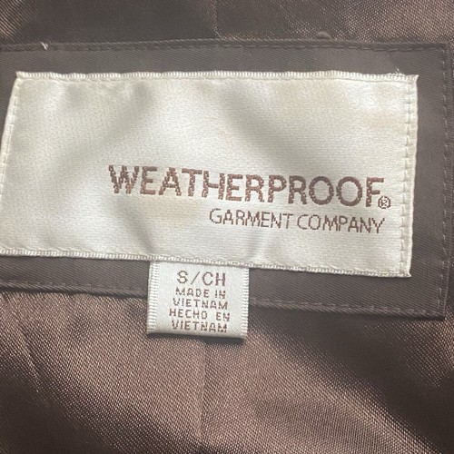 Super Nice Weatherproof Garment Company Chocolate Brown Swing Trench Coat, Small - Picture 11 of 14