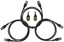 3-pack BNC Jumper Patch Cable Coaxial [3 ft] Gold-Plated 50 ohm (#990-010Q3)