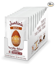 Justin's Maple Almond Butter Squeeze Packs Gluten-Free Non-GMO Responsibly Sourc