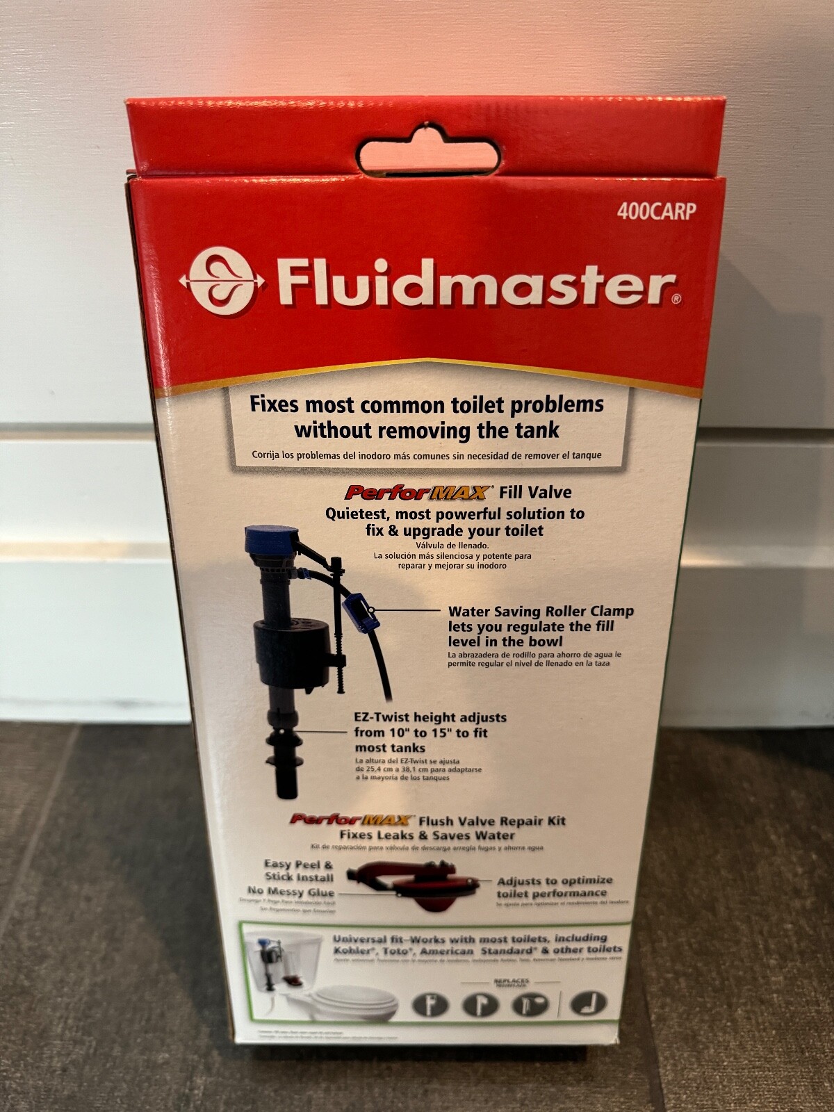 Universal Complete Toilet Repair Kit Flush Fill Valve Flapper