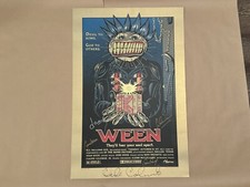 Ween BAND SIGNED HalloWEEN 2017 Poster. GOLD VARIANT RARE