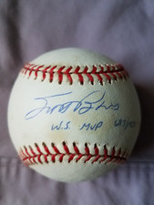 Scott Brosius MVP Signed Rawlings Official MLB 1998 World Series baseball
