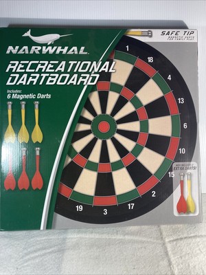 NARWHAL 15.5'' MAGNETIC DARTBOARD WITH 8 DARTS