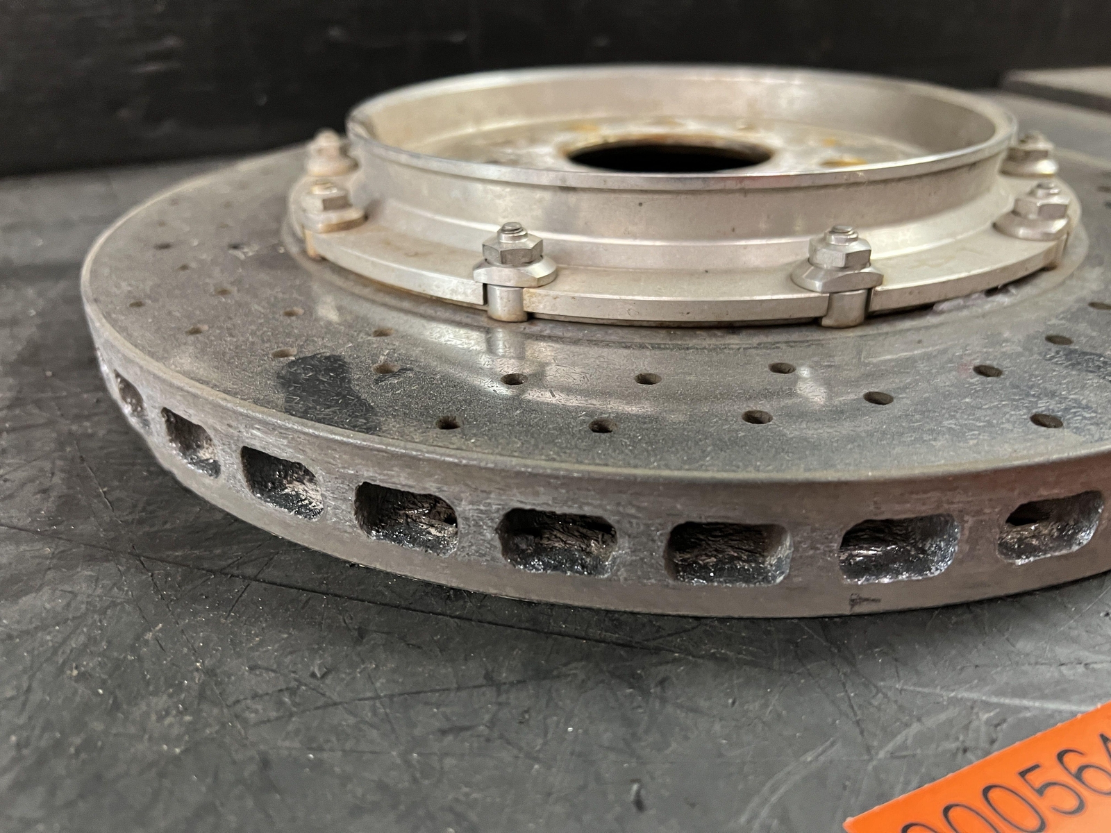 2007 BENTLEY CONTINENTAL GT DRIVER LEFT REAR CERAMIC BRAKE ROTOR ID# 4E0615601N