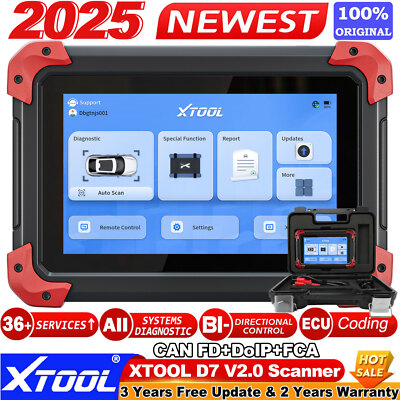 XTOOL D7 V2.0 Auto Bidirectional Scanner Full System Diagnostic Tool 36+ Resets