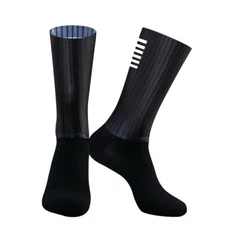 2 Pairs Pro Cycling Aero Socks  Sport Running Bike Anti Slip Silicone Socks MTB