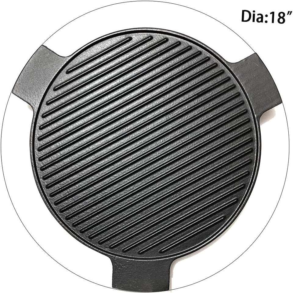 Cast Iron Plate Setter, Smoking Stone, Pizza Stone for 18" Large Big