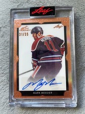 Mark Messier #BA-MM1-2022 Leaf Art of Hockey-Bronze Spectrum Holofoil Auto /35