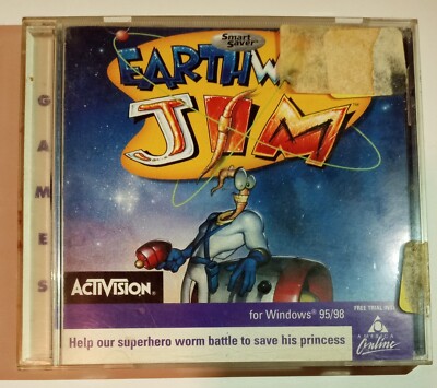 EarthWorm Jim 1994 Activision CD Rom Windows 95/98 PC Computer