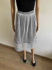 Jupe mi longue patineuse blanche et noire WE taille S TBE