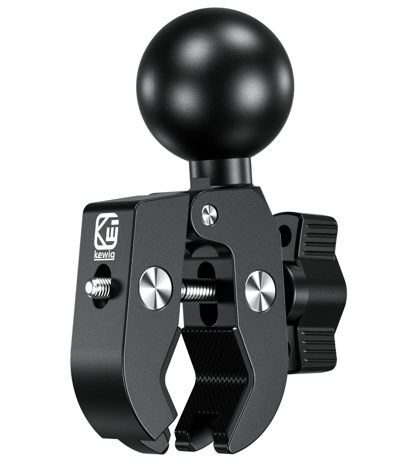 Aluminum Alloy Handlebar Clamp Mount Base with 1.5'' TPU Ball for Rails 0.5''...