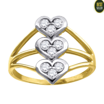 10k Gold CZ Delicate Fancy Heart Ring 10k Gold CZ Delicate Fancy Heart Ring
