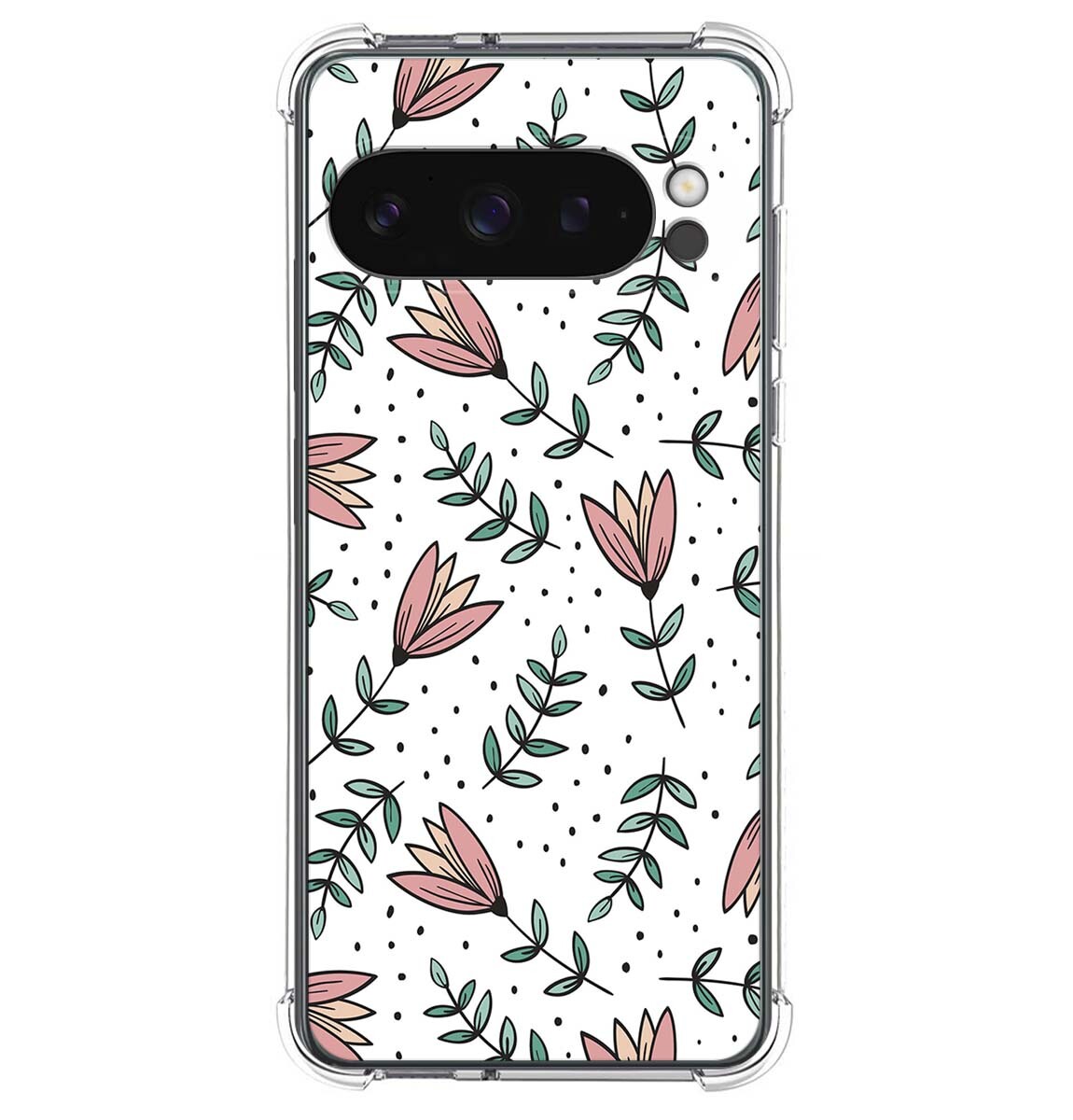 Cover Silicone Anti Colpi per Google Pixel 9 Pro XL 5g Disegno Fiori 01 Disegno