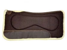 Showman Brown Felt Saddle Pad w/ Fleece Bottom
