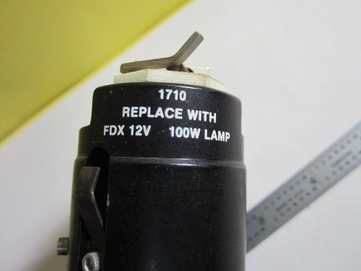 MICROSCOPE PART LAMP HOUSING FDX 12V 100W ILLUMINATOR OPTICS AS IS
