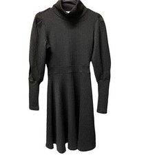 Walter Baker Shannon Turtleneck Sweater Dress Womens Extra Small XS Black LBD