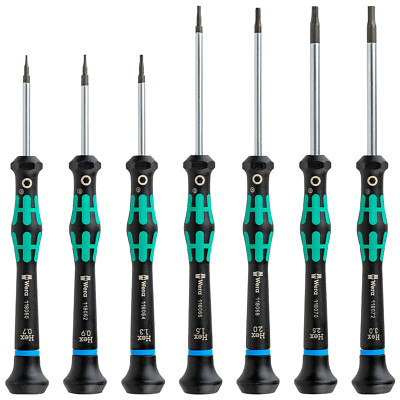 WERA Kraftform Micro Innensechskant Schraubendreher Hex 0,7 / 0,9 / 1,3 / 1,5mm