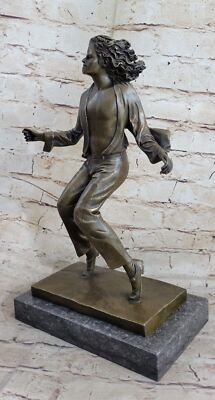 14 '' Europäische Folk Maßgefertigt Bronze Statue Michael JACKSON Büste Skulptur