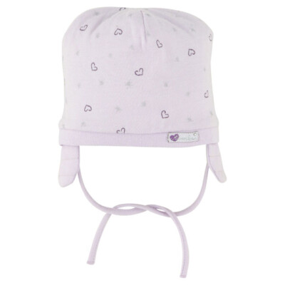 ABSORBA Baby Girl pink hat bonnet with silver stars tie T00