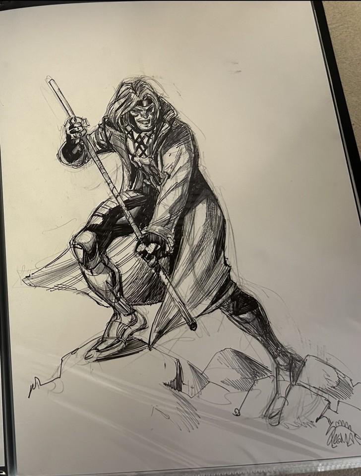 Ryan Stegman Gambit Sketch Original Art Comic Art