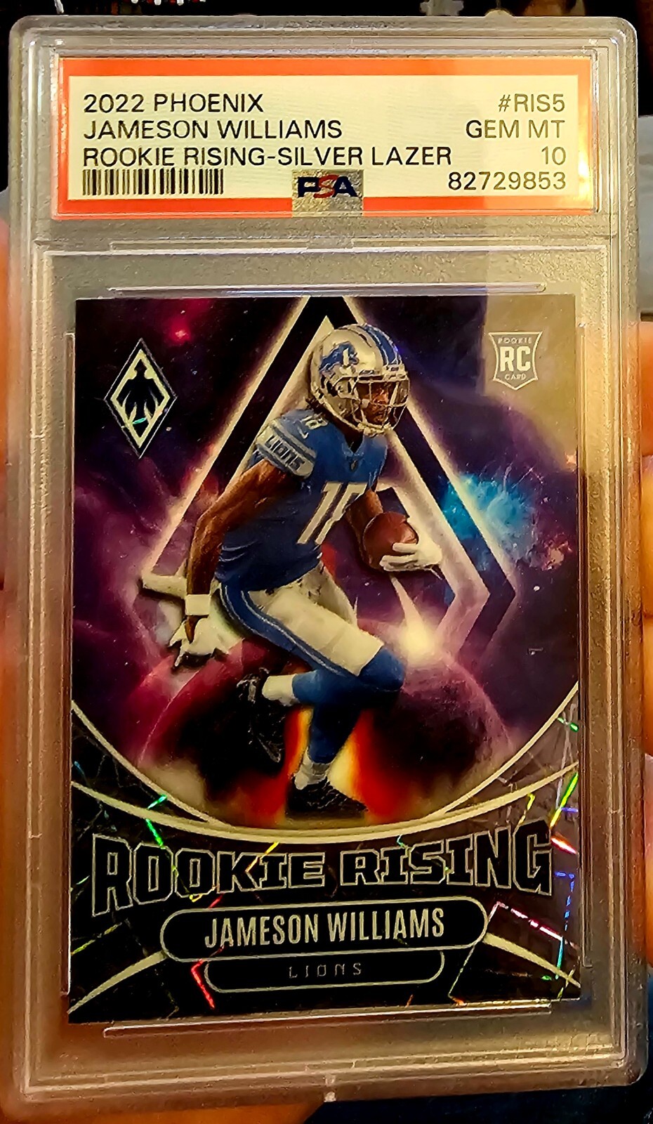 Jameson Williams Panini Phoenix Rookie Rising #RIS5 Silver Lazer