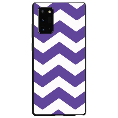 Hard Case Cover for Samsung Galaxy Note Purple White Chevron Stripes