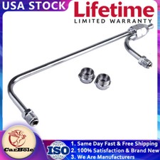 Dual Feed Fuel Line Chrome For Carburetor 4150 Double Pumper Fit 38hose Dual Feed Fuel Line Chrome For Carburetor 4150 Double Pumper Fit 38hose