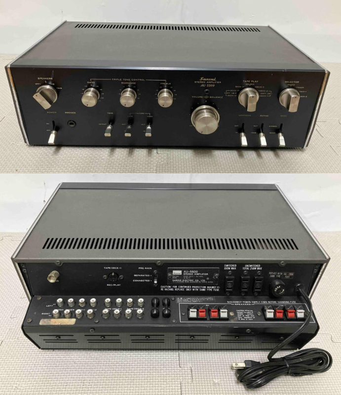 Sansui AU-5500 ステレオアンプ SANSUI AU-5500 Stereo Integrated Amplifier Test Completed