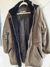 Iz Sport Ladies 14-16 Hooded Puffy Coat Brown/ Black Velveteen Trim Removable...