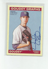2009 UPPER DECK GOUDEY AUTOGRAPHS #GGWL WADE LEBLANC