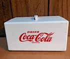 Things go better with Coke plastic lid vintage 60s Coca Cola Chilton Dispenser