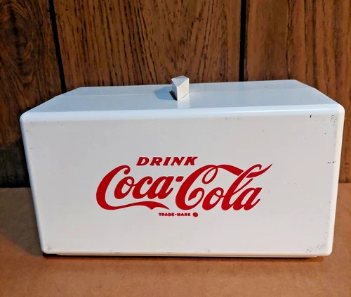 Things go better with Coke plastic lid vintage 60s Coca Cola Chilton Dispenser