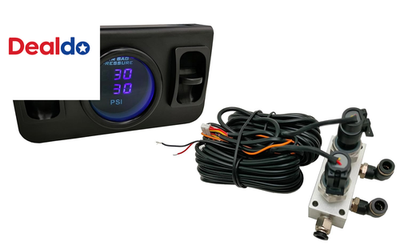 #ad In Cab Dual Air Gauge Control Kit with Digital Paddle Switch for Air Pressure Se $223.43