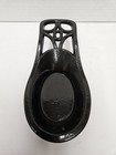 Enameled Cast Iron Spoon Rest "0" Design Padded Bottom Farmhouse Country