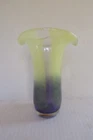 Vintage Hand Blown Murano Style Teleflora Tulip Art Glass Vase