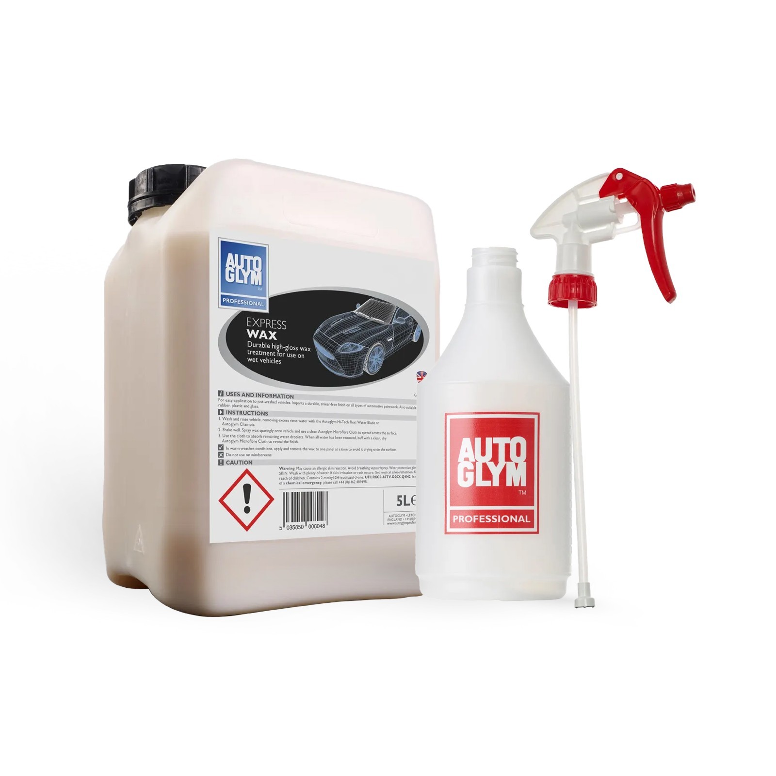 Autoglym 5ltr EXPRESS WAX WITH FREE SPRAY BOTTLE *FAST DISPATCH*  RAPID AQUA WAX